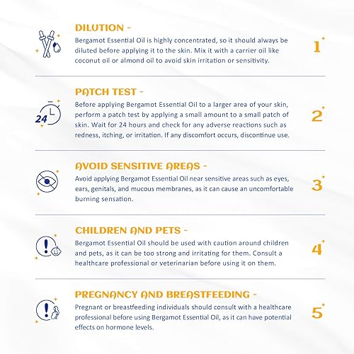 Miniatura 6 de HIQILI - Aceite esencial de bergamota, 100% puro, natural, orgánico y de grado terapéutico para difusor, piel y masaje - 10ml