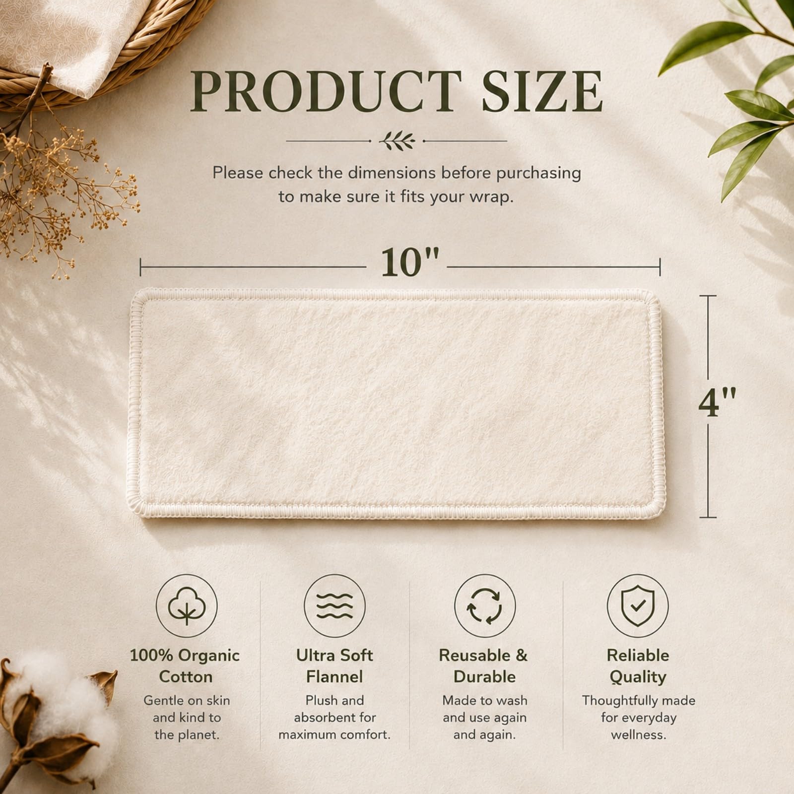 Organic Cotton 3 Layer Flannel Castor Oil Pack Reusable Castor Oil Compression for Liver Detox Castor Oil Pad for Abdomen, Joints, and Other Parts — Amazon image 2