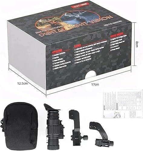 Miniatura 5 de BDBD PVS-14 Visión Nocturna Alcance IR Digital Visión Nocturna Monocular con Casco de Montaje para Caza