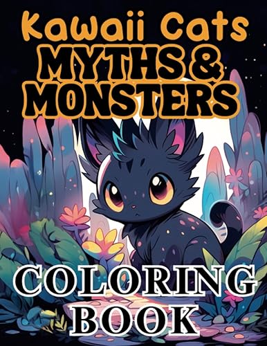Kawaii Cats Myths & Monsters Coloring Book (Kawaii Cats A Cute Collection of Kawaii Cat Coloring Books)