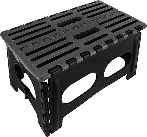 Performance Tool W85041 Taburete plegable resistente con plataforma antideslizante, 15 pulgadas de ancho, capacidad de 300 libras, fácil de