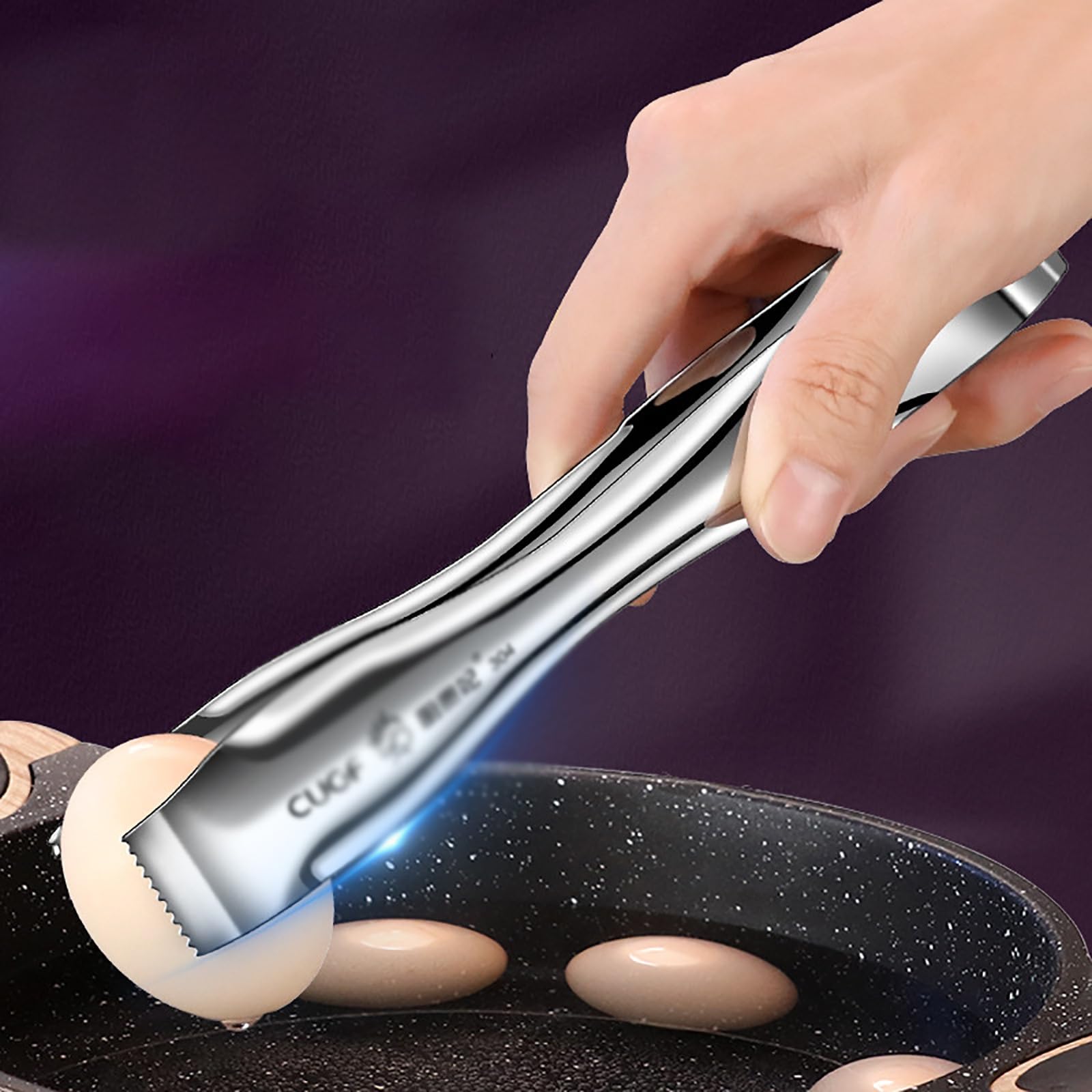Pinzas de cocina de acero inoxidable, pinzas versátiles para freír, asar y servir, herramienta de cocina duradera y fácil de limpiar