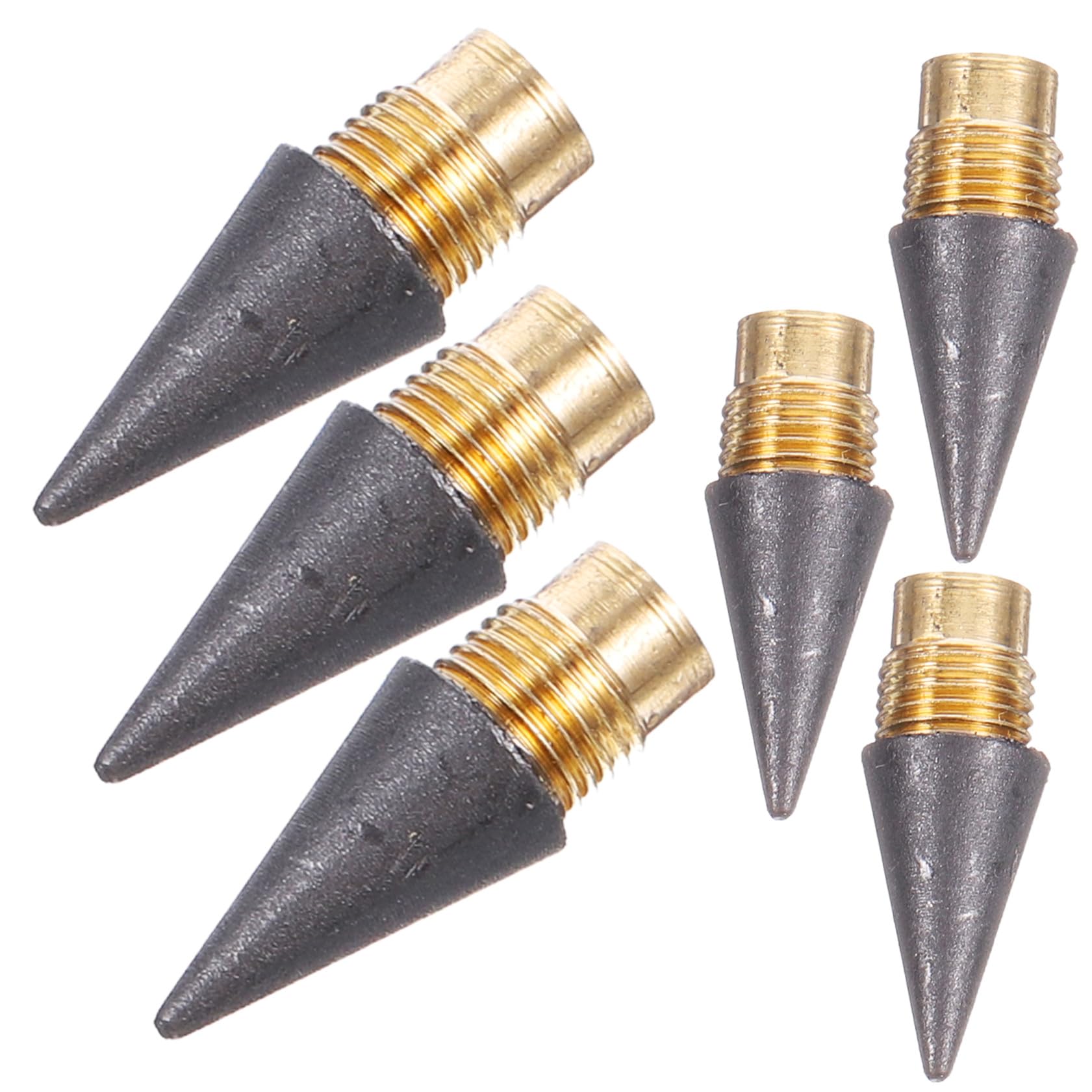 jojofuny Lot de 6 Mines de Rechange sans Encre pour Crayon Mécanique, Pointe en Graphite Solide, Compatible Porte-mines Réutilisables, Recharge Remplaçable pour Écriture et Plusieurs styles