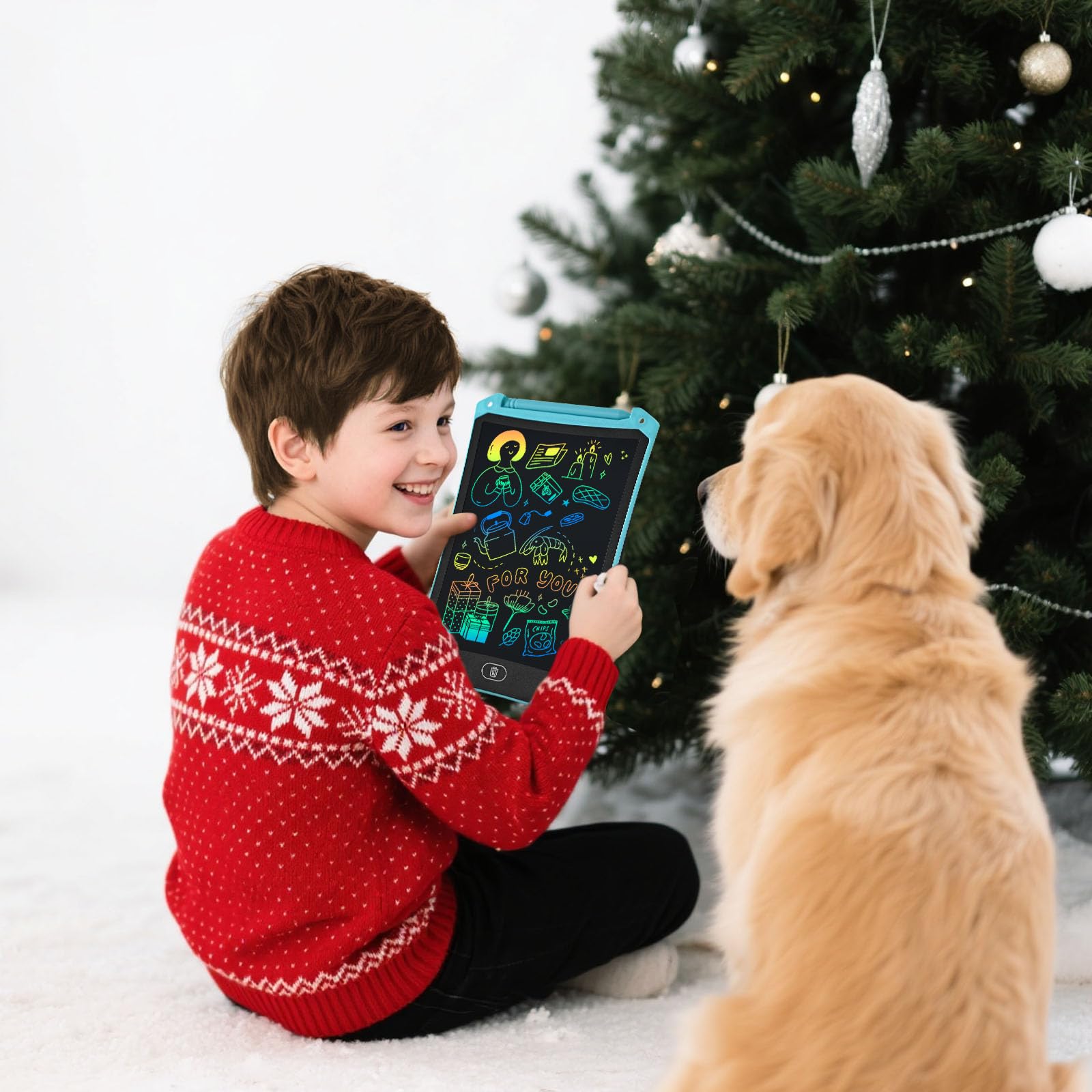 Juguetes para niños pequeños, tableta de escritura LCD para niños, paquete de 2, bloc de dibujo para niños, artículos esenciales de viaje para niños, libros para colorear sin ensuciar 8