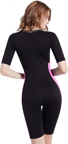 Miniatura 4 de Bakerdani Traje de neopreno para mujer, para entrenamiento de entrenamiento, fitness, adelgazante, con manga