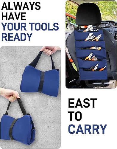 Miniatura 5 de GardenJoy Bolsa de herramientas de 13 pulgadas, bolsa de herramientas de boca ancha con impermeable para el hogar, proyectos de bricolaje,