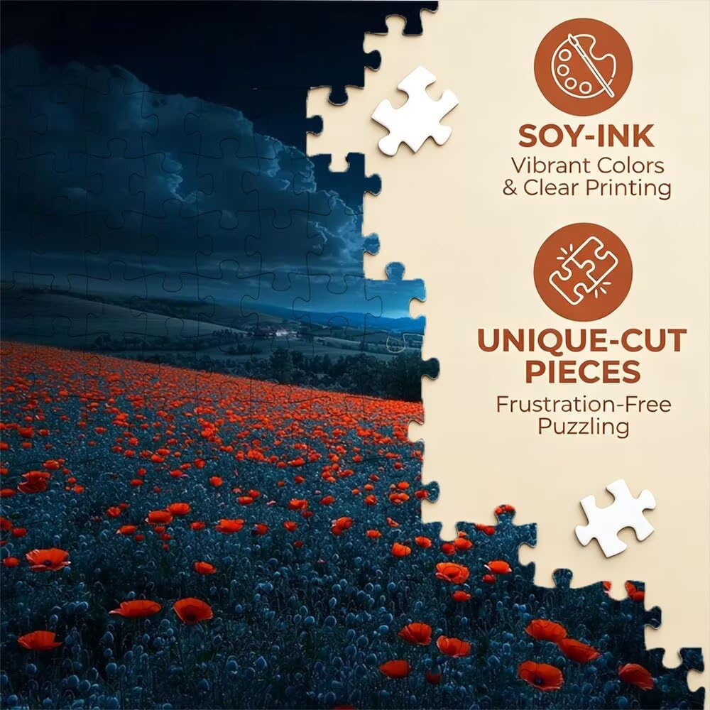 Puzzle 2000 sztuk, puzzle z motywem kwiatu grzmotu dla dorosłych 2000, drewniane puzzle, klasyczne gry edukacyjne, niemożliwe wyzwanie, rodzina gier, kreatywny prezent DX0YL1-575