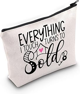 TSOTMO Realtor Makeup Bag Real Estate Agent Gift Everything I Touch Turns to Sold Cosmetic Bag for Real Estate Sales Staff (C.Turns to Sold)