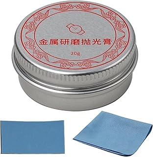 金属補修クリーム - 時計傷消し20gリペアセット | ジュエリーサビ落とし ポリッシュ剤 バイクパーツやヨット艤装品、ゴルフクラブ、ステンレス家電の表面再生 生活用品や家庭用リペアケアに便利な補修アイテム