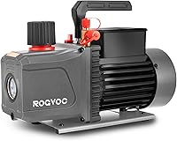 Vista 8 de Bomba de vacío de 3.5 CFM, bomba de vacío de aire de paleta giratoria de una sola etapa de 110 V 1/4 HP para HVAC/AUTO, recarga de refrigerante