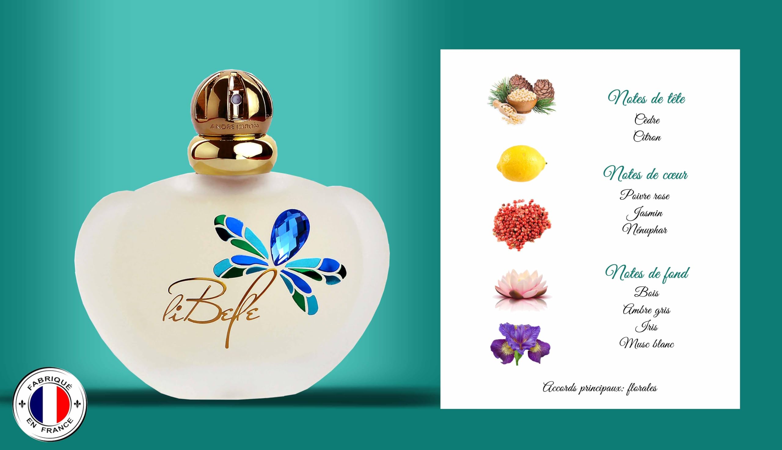 LIBELLE - Woda perfumowana dla kobiet 90 ml - wybór rzemieślniczy - zapach kwiatowy - Wyprodukowano we Francji, Tłuste