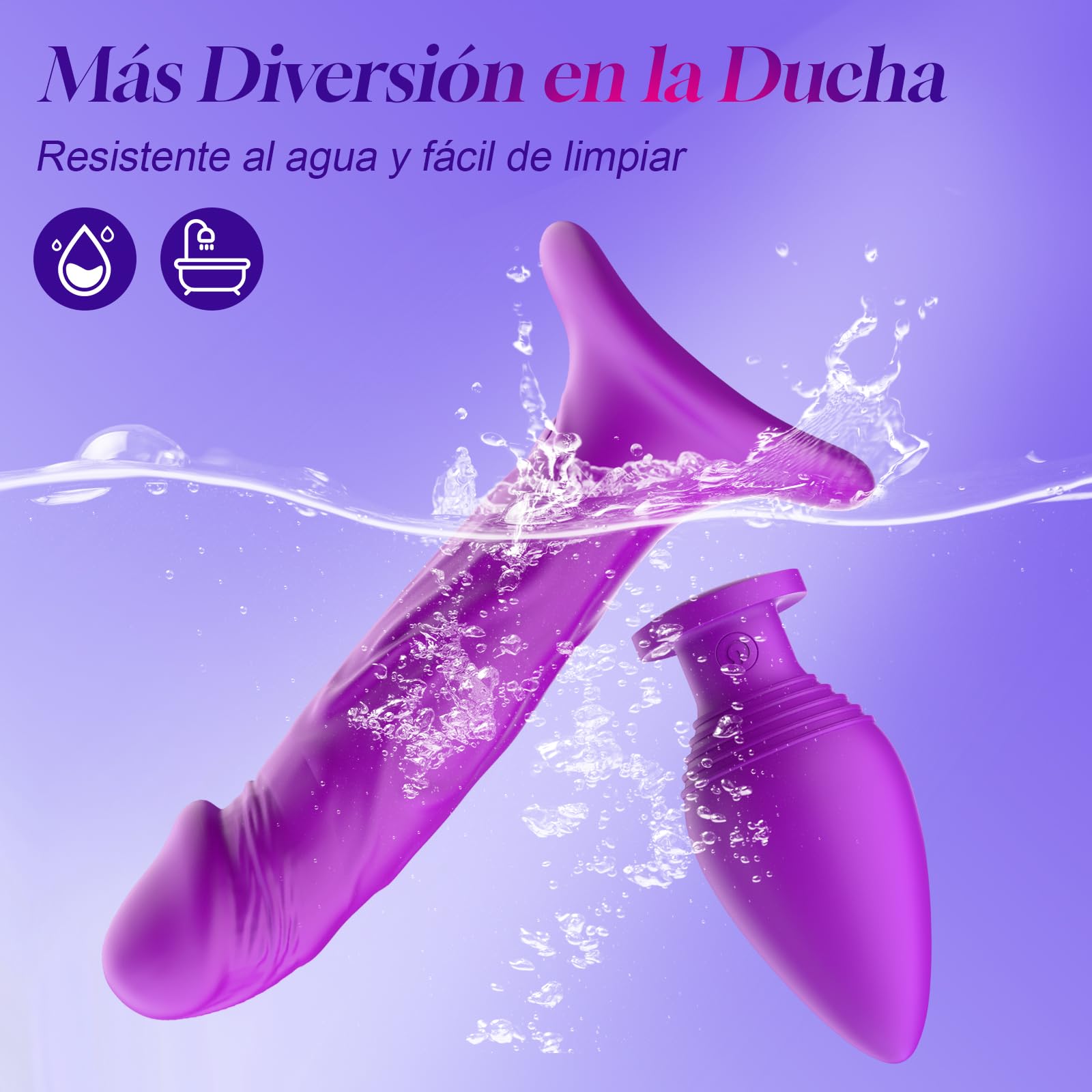 Vibradorador Mujer Juguetes Eroticos Dildo Plug Anales,3 in 1 Clítoris Juguete Sexualmujer con 10X10 Modos Vibradores,Consoladores Anales Juguetes Sexuales para Hombres