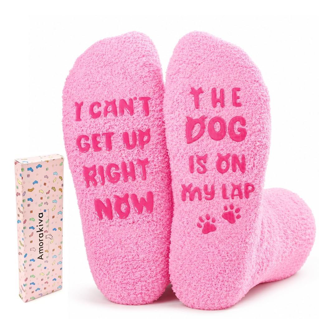 Dog Mom Gifts for Women - Funny Pink Socks Dogs Lover Gifts for Animal Lovers Moms Women Novelty Pink Dog Socks Valentine Birthday Gifts (One Size), Pinkdog, 2-image-27