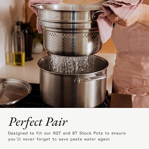 Miniatura 4 de Made In Utensilios de cocina - Inserto de pasta de acero inoxidable - Acero inoxidable premium - Utensilios de cocina profesionales - Fabricado en