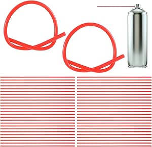 100 Pcs Spray Can Straws - 4.8 Inch Red Extension Tubes For Paint, Cleaner & Lubricant In Tight Spaces