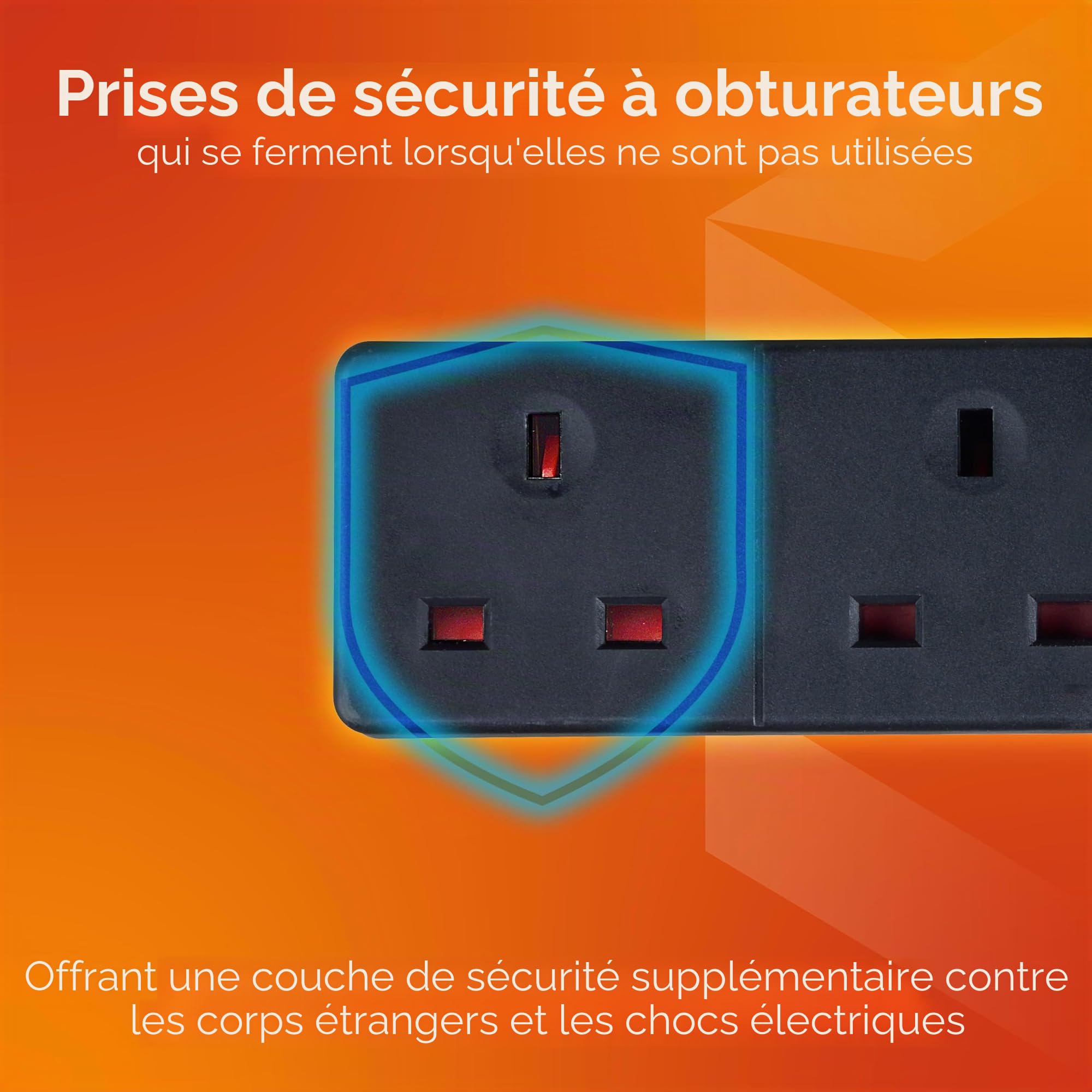Masterplug WBXBFG10B-MP Boîtier électrique résistant aux intempéries pour extérieur avec rallonge 4 prises de 10 m Gris foncé 351 x 220 x 126,5 mm