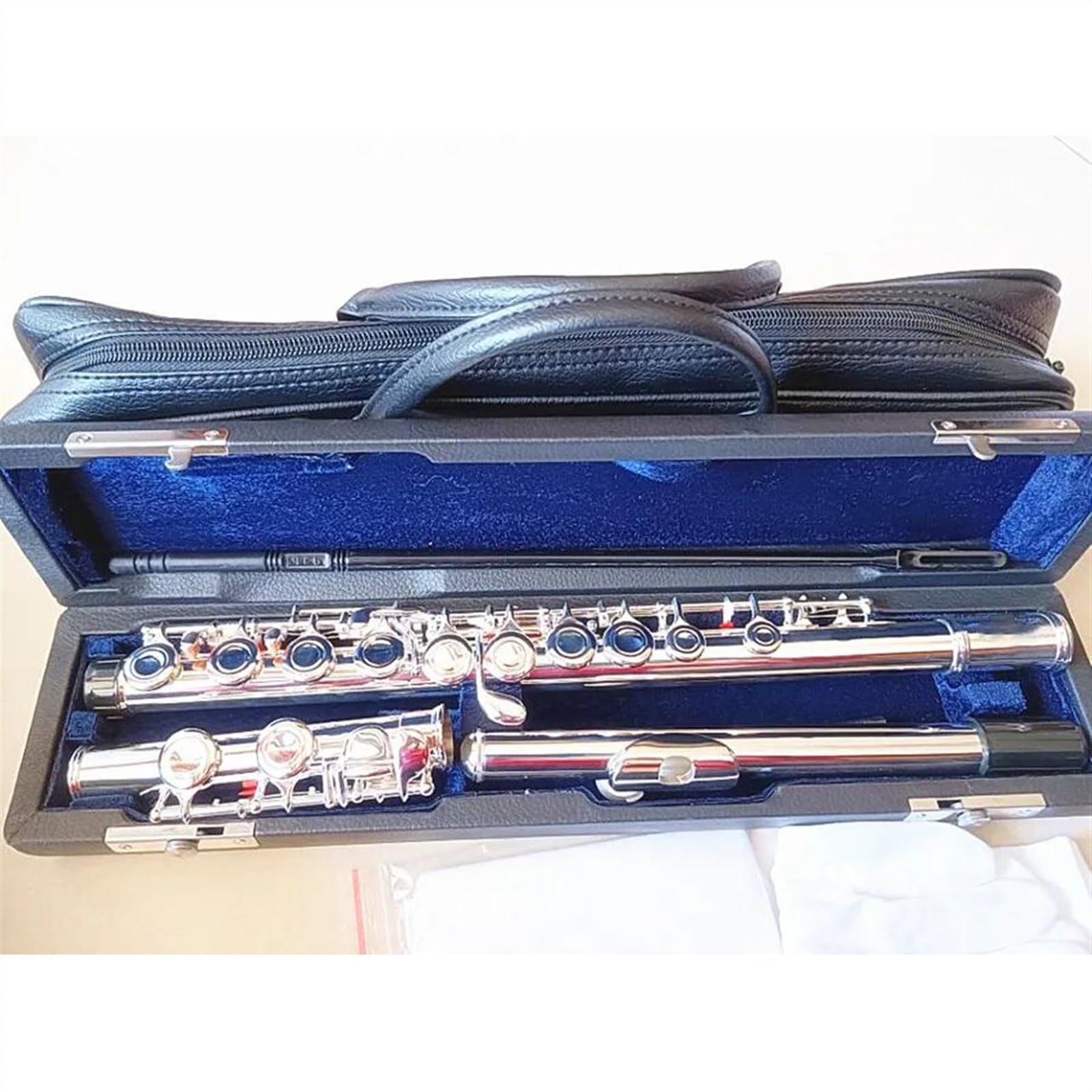Professionale Flauto Traverso Corpo Placcato Argento Cupronichel 16 Fori Fori Chiusi Strumento Flauto Traverso Chiave C Con Chiave Mi