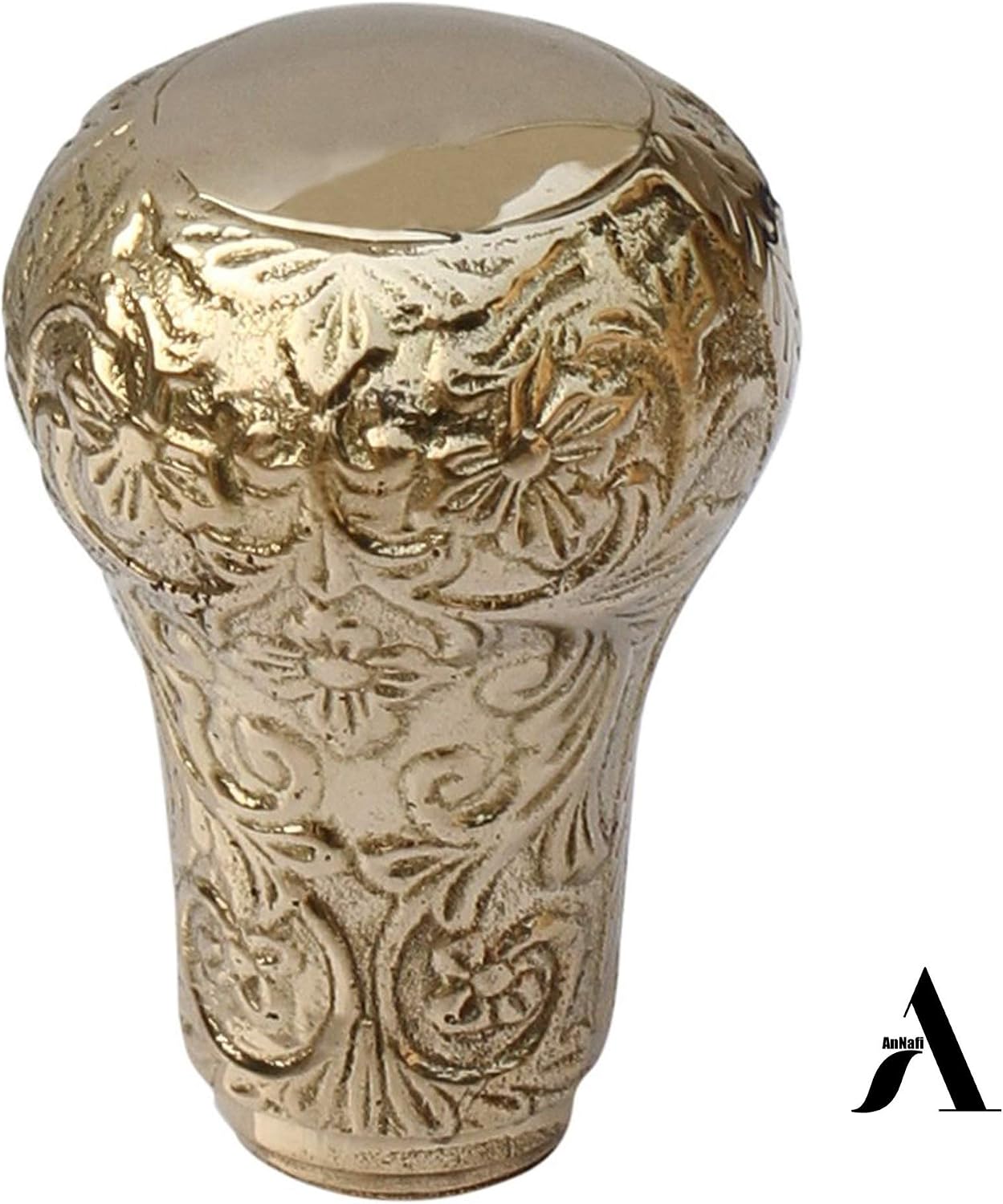 AnNafi Golden Victorian Detail Walking Cane's Handle, Vintage Stylish Royal Hand Carved Design Antique Handmade Classic Walking Stick Handles Only (Golden Victorian Detail)