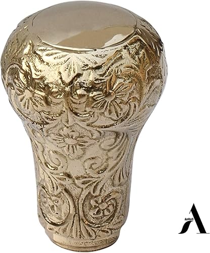 AnNafi Elegante mango de bastón Diseño de bastón tallado a mano dorado real Elegante mango clásico vintage antiguo hecho a mano