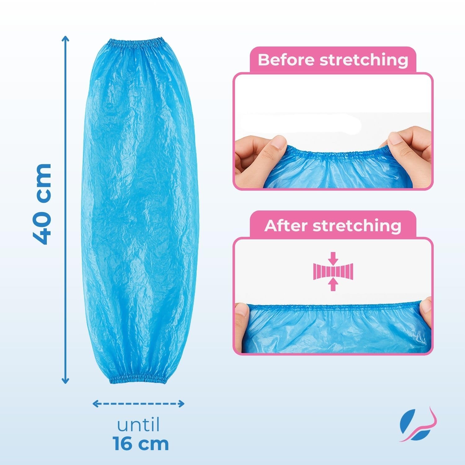 Image secondaire de Lot de 100 Manchettes Jetables Imperméables Pedsox - Protection Durable pour le Travail et la Maison