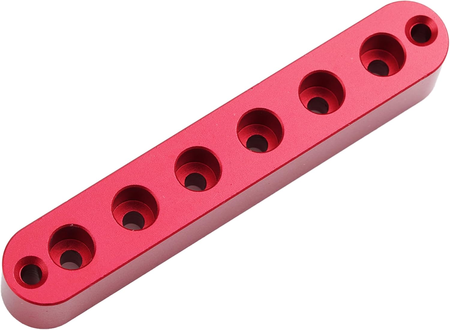 Guyker Aluminum 6-String Ferrule Block for Through-Body Guitars Replacement Part (FB-06, Black)