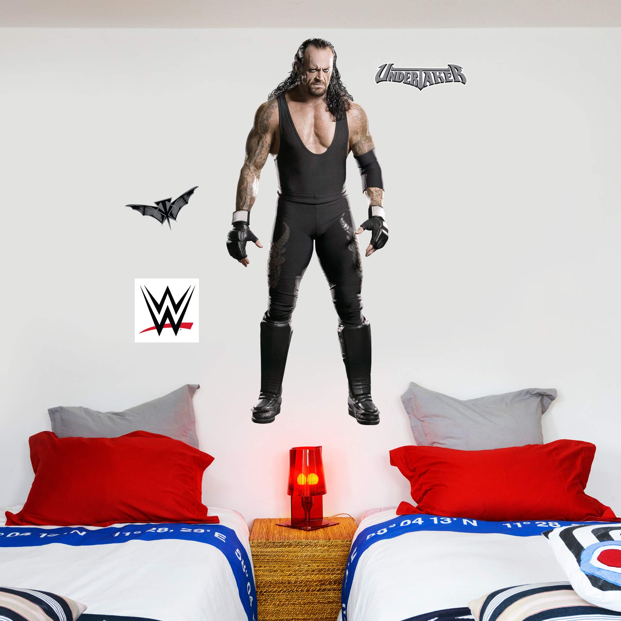 Beautiful Game Wwe Wall Sticker - The Undertaker Wrestler Mural + Sticker Set Vinyl Decal Kids Mural Art (Lifesize)