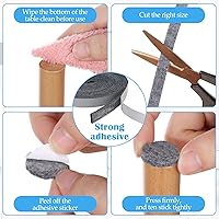 Vista 24 de Zonon 4 rollos de tiras de fieltro de 120 pulgadas con cinta adhesiva de fieltro para muebles, rollos de tiras autoadhesivas de poliéster resistente