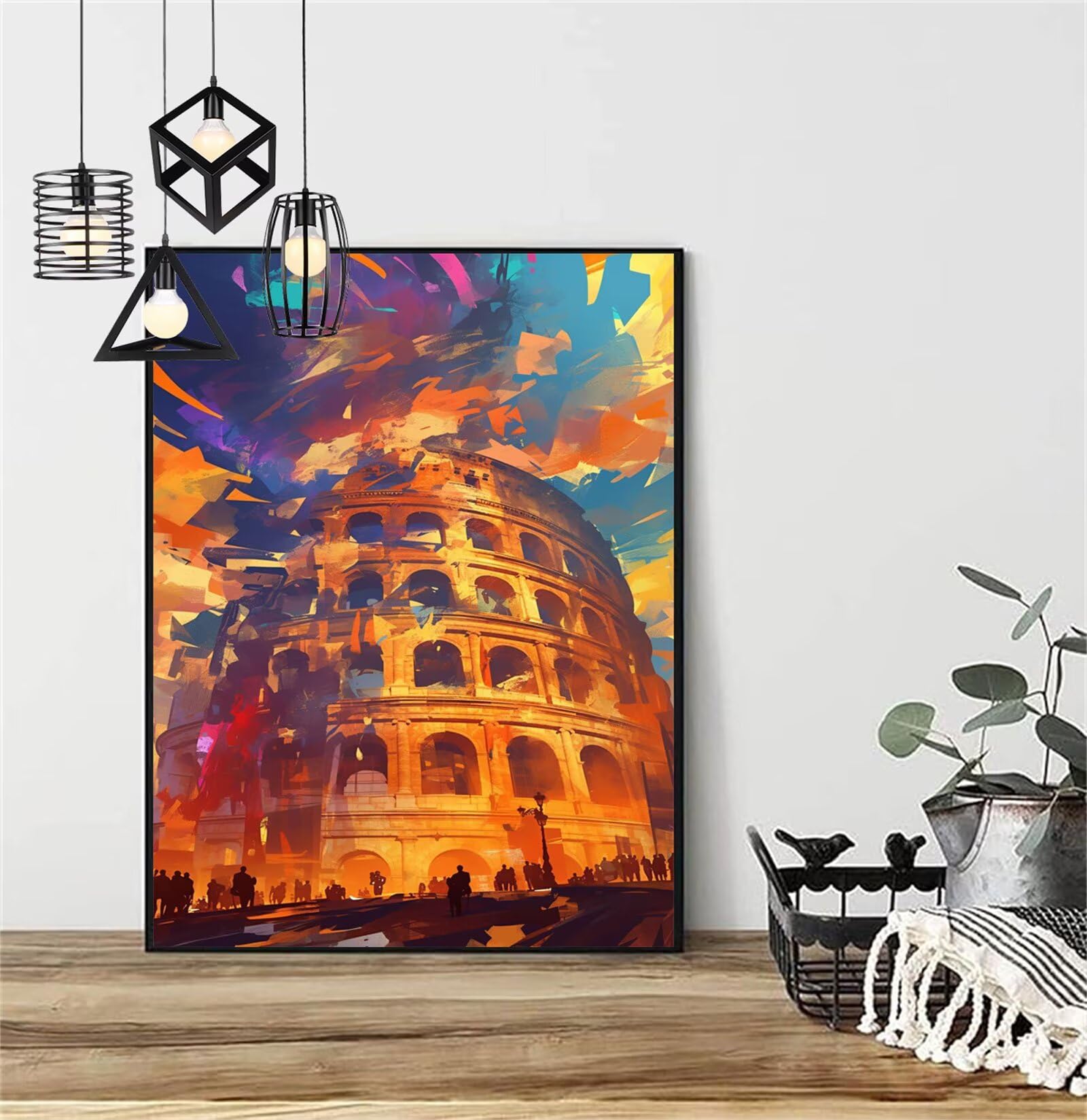 Malarstwo diamentowe, obraz dla dzieci, miasto 2025, obraz diamentowy 60 x 90 cm, kryształowy haft krzyżykowy, obrazy do majsterkowania, dla dziewczynek 8 lat, zestaw do majsterkowania, dekoracja domu