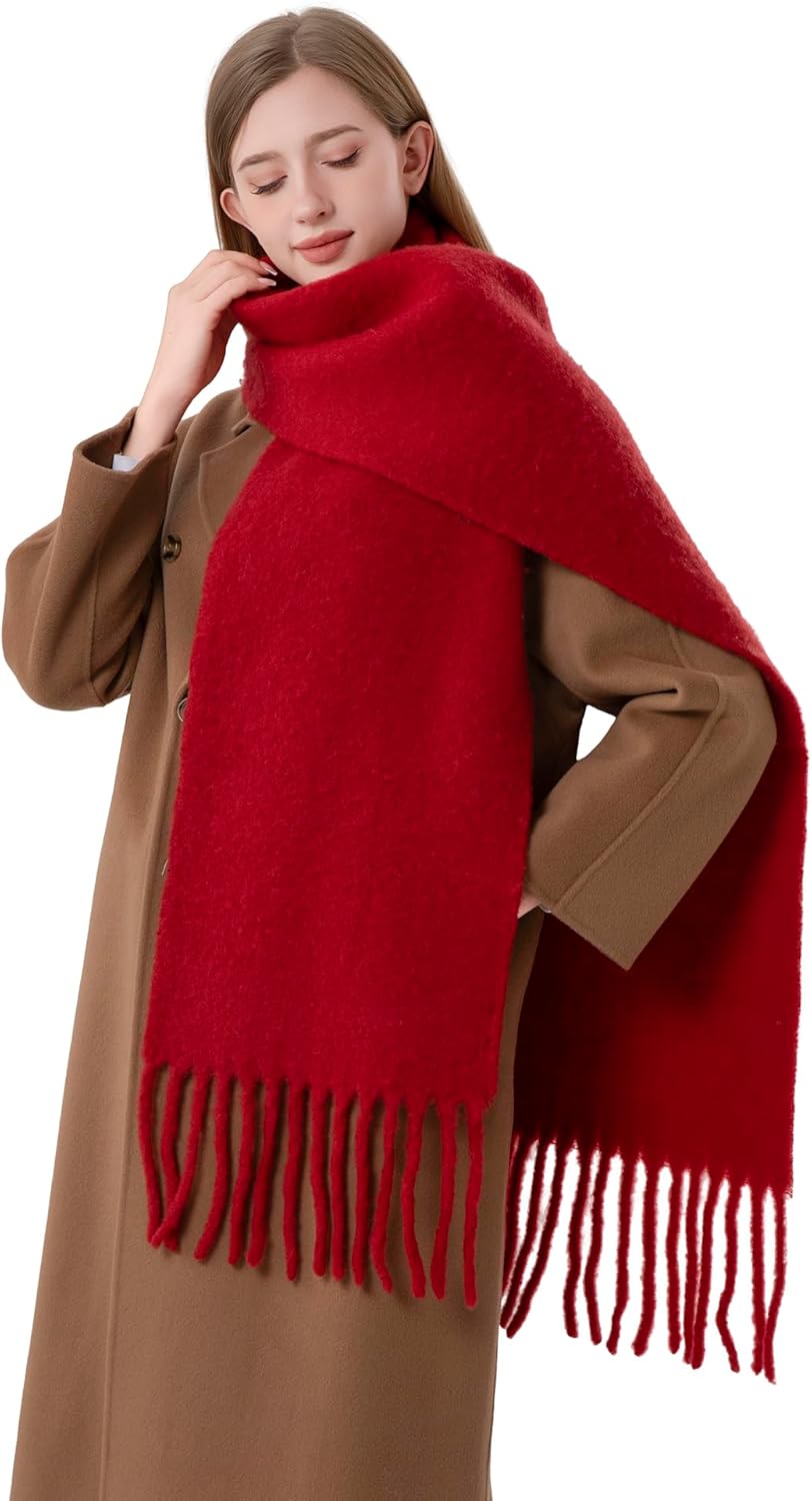 Wool Scarf Wrap With Gift Box for Women Men Gift Idea 93"x12" Large winter Warm Scarf