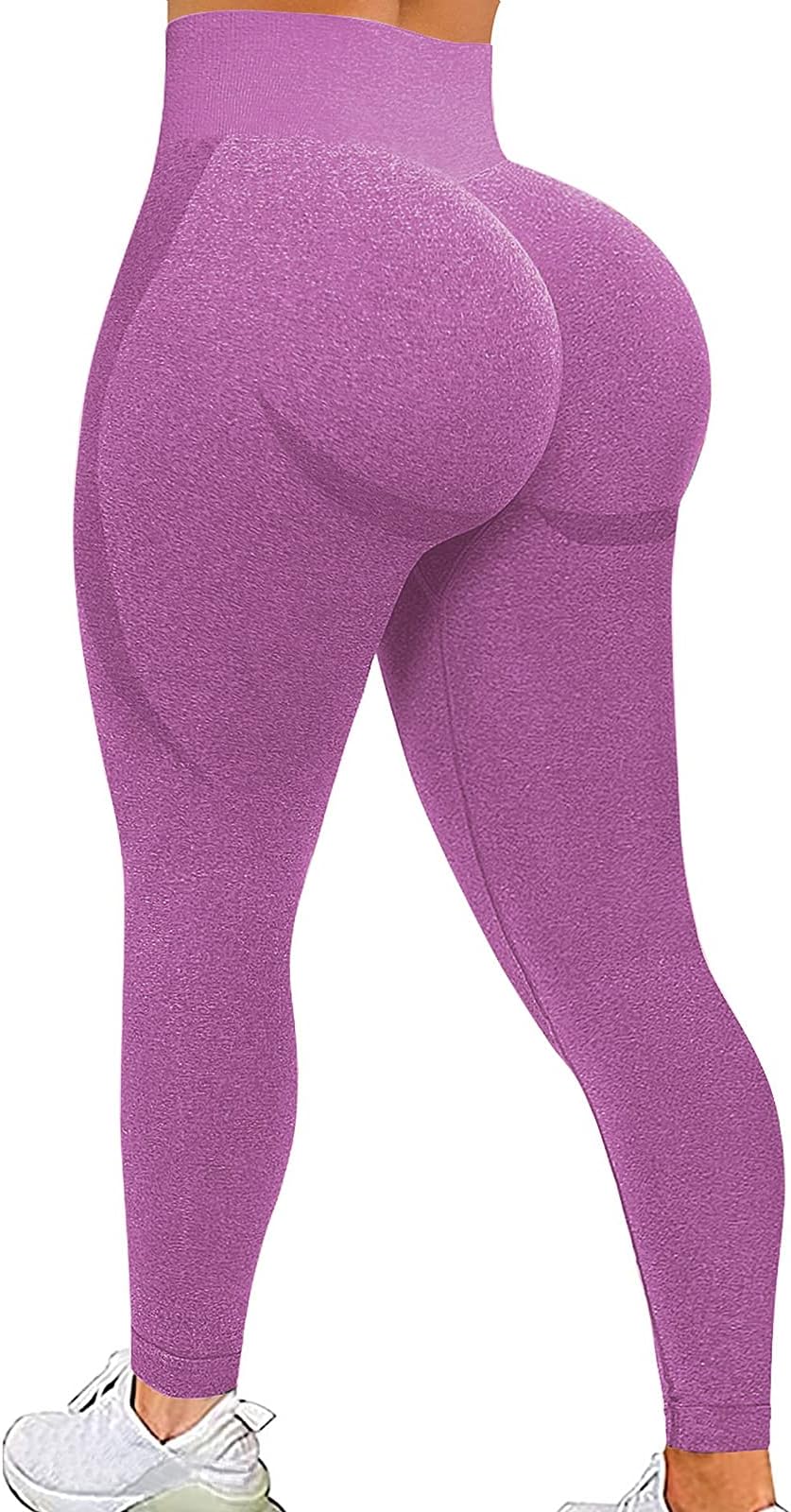 POWERASIA Seamless Leggings for Women High Waist Workout Gym Smile Contour Butt Lift Yoga Pants Tights