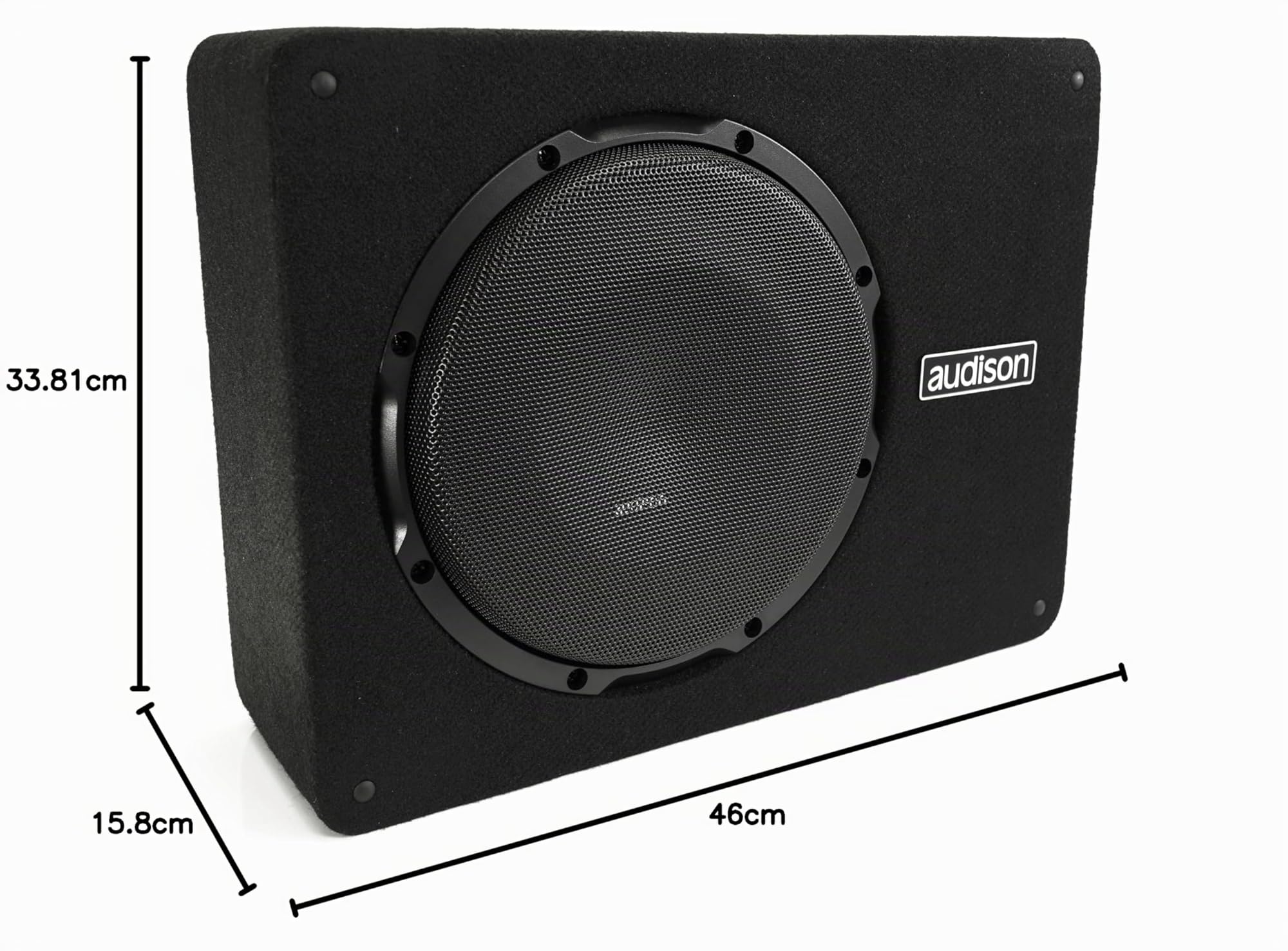 Audison APBX 10 AS2 - Subwoofer attivo in cassa sigillata da 250 mm con amplificatore integrato, progettato per bassi profondi e controllati, potenza massima 800W