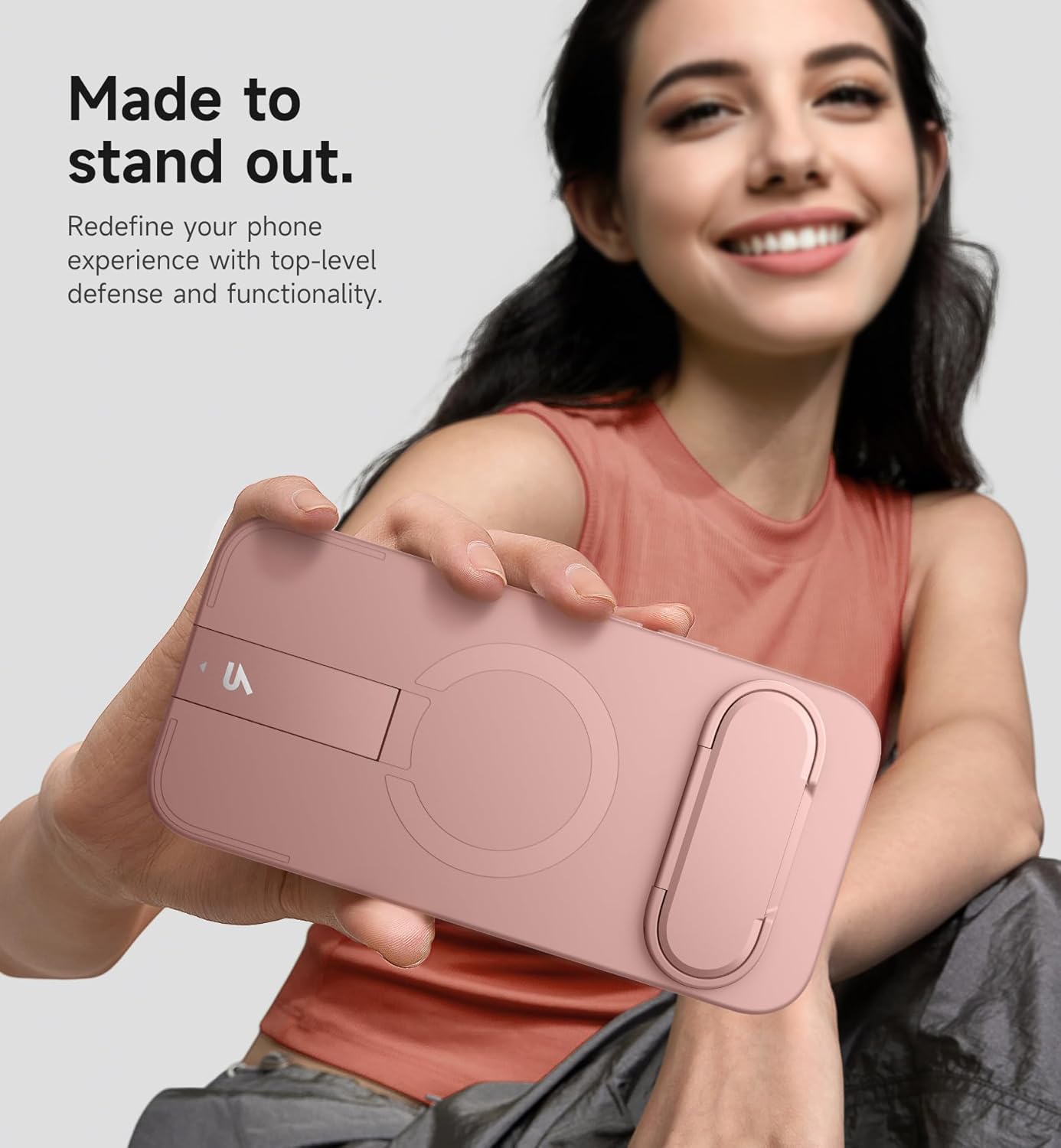 SURITCH for Google Pixel 10 Pro XL Phone Case, Compatible with MagSafe, Protective Cover with Camera Cover & Adjustable Metal Kickstand for Pixel 10 Pro XL 2025 -Pink