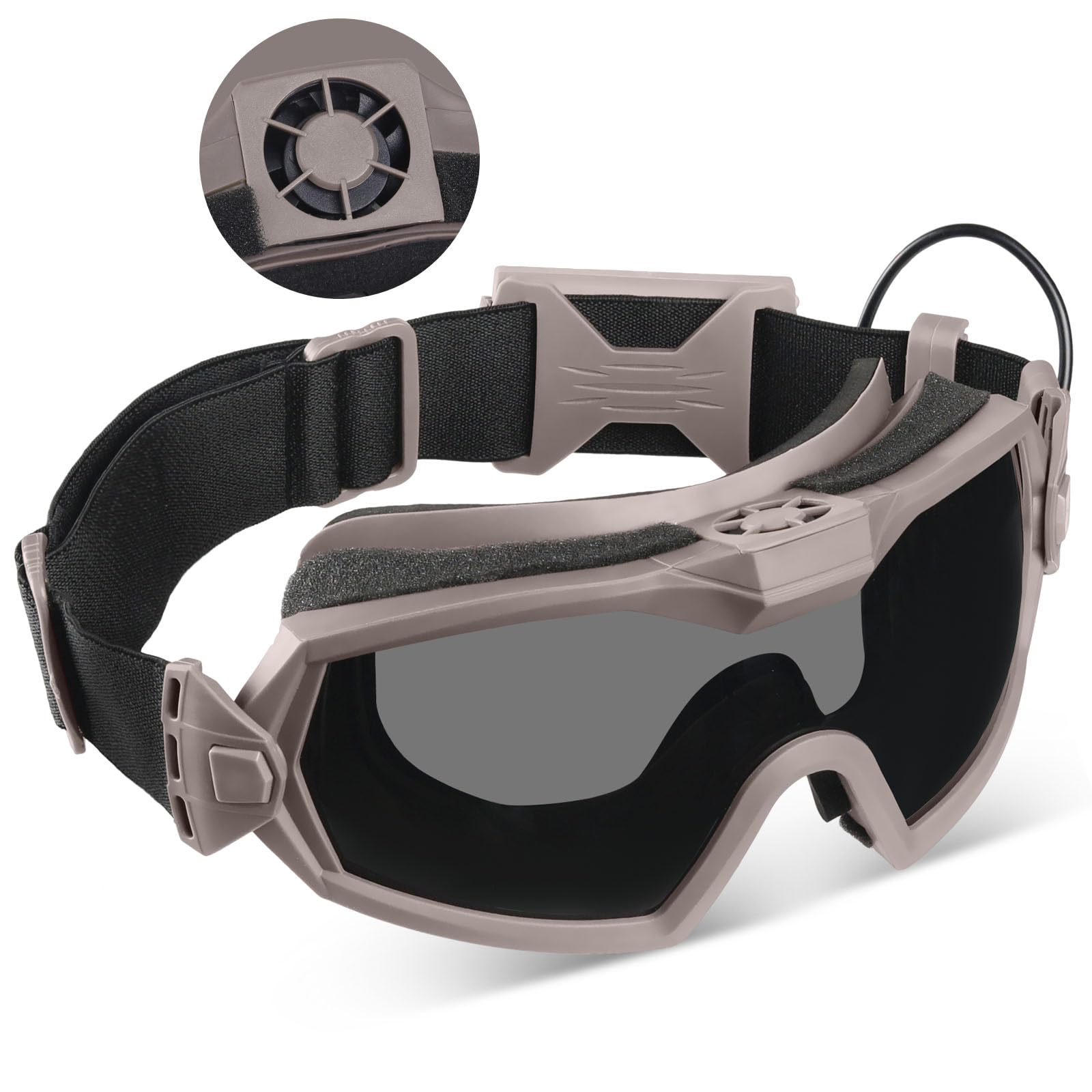 Gafas de Airsoft antivaho, gafas tácticas con ventilador y lentes intercambiables, gafas de seguridad militar y gafas