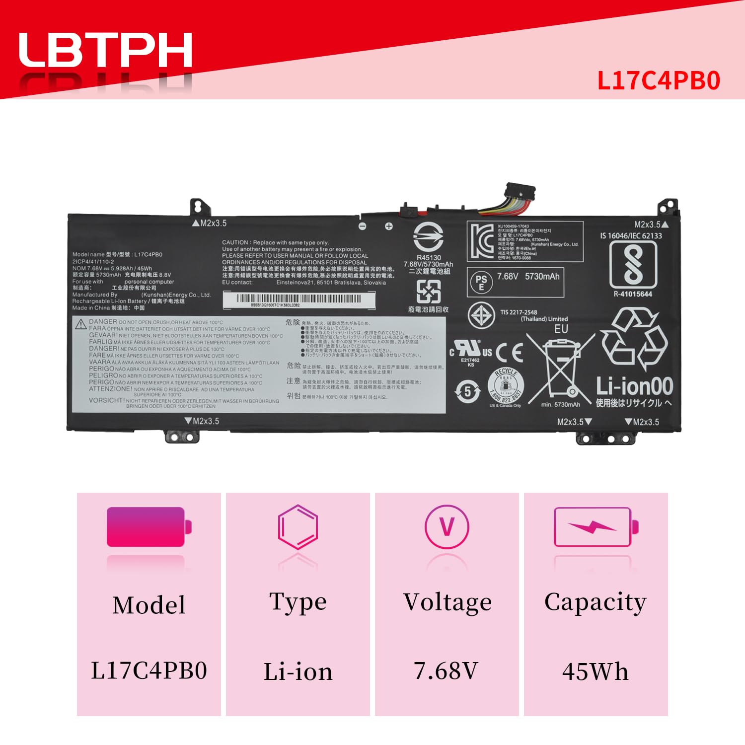 CSrose L17C4PB0 Batterij voor Le novo Flex 6-14IKB 6-14ARR IdeaPad 530S-14ARR 530S-14IKB 530S-15IKB Yoga 530-14ARR 530-14IKB L17M4PB0 L17C4PB2 L17M4PB2 5B10Q16066 5B10Q16067 5B10Q22883 Battery