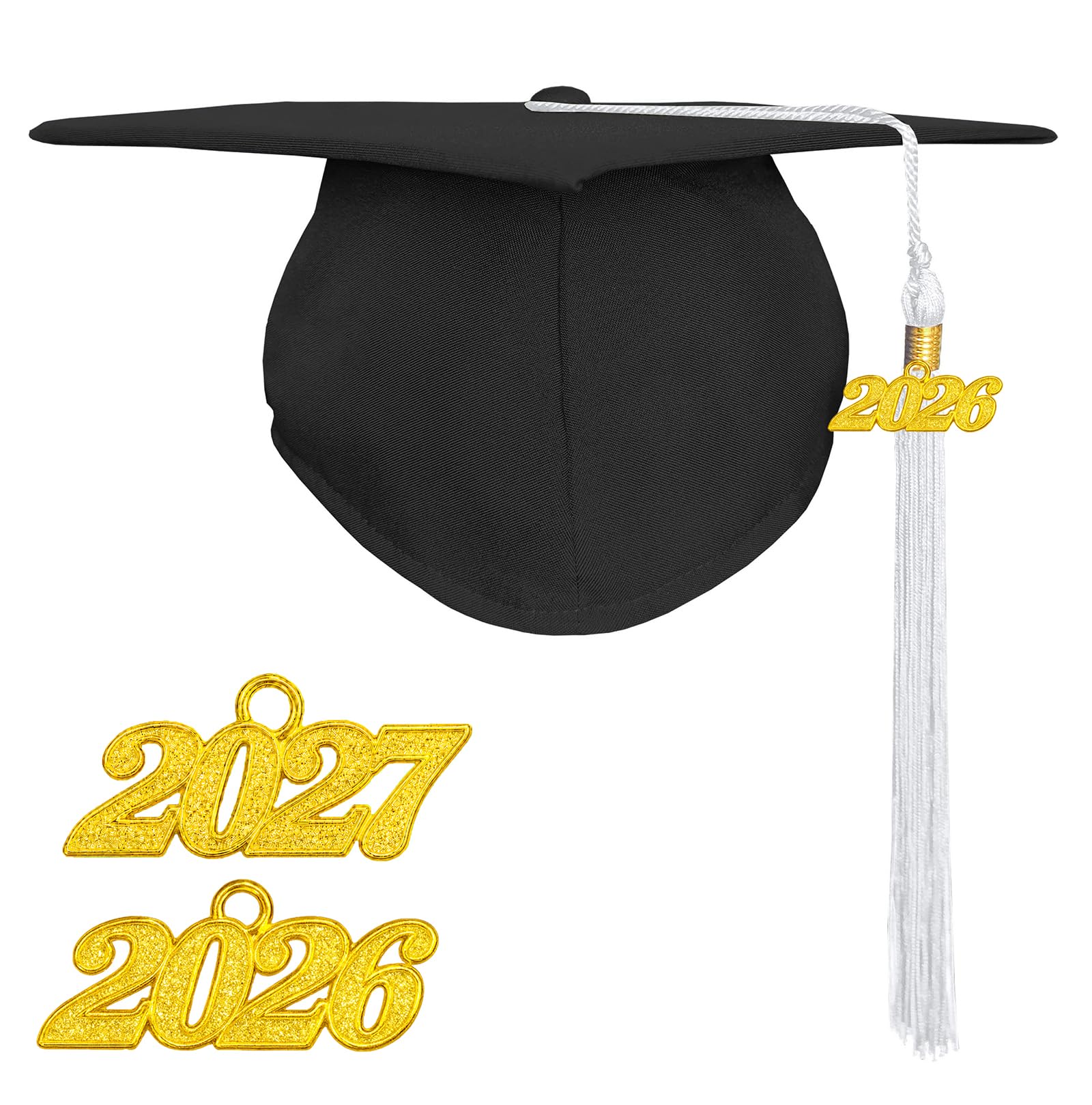 Happy Secret Adult Matte Graduation Cap with 2026 Tassel, Adjustable