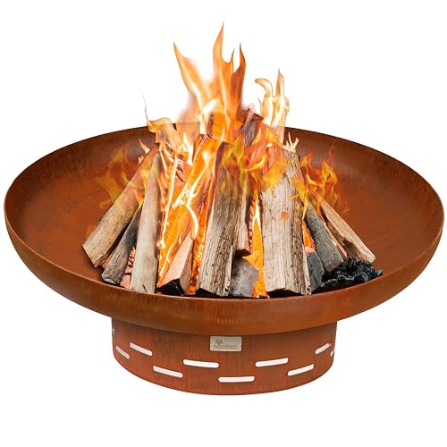 KOL Fire Pit for Outside Wood Burning, 35.5 Inch Large