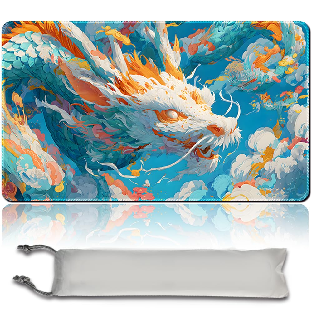 MTG Premium XXL Gaming Mat (60 x 35 cm) - High-Resolution Fantasy Design - Non-Slip Rubber Mat for TCG/CCG/MTG (No Zone, mtg50-1)