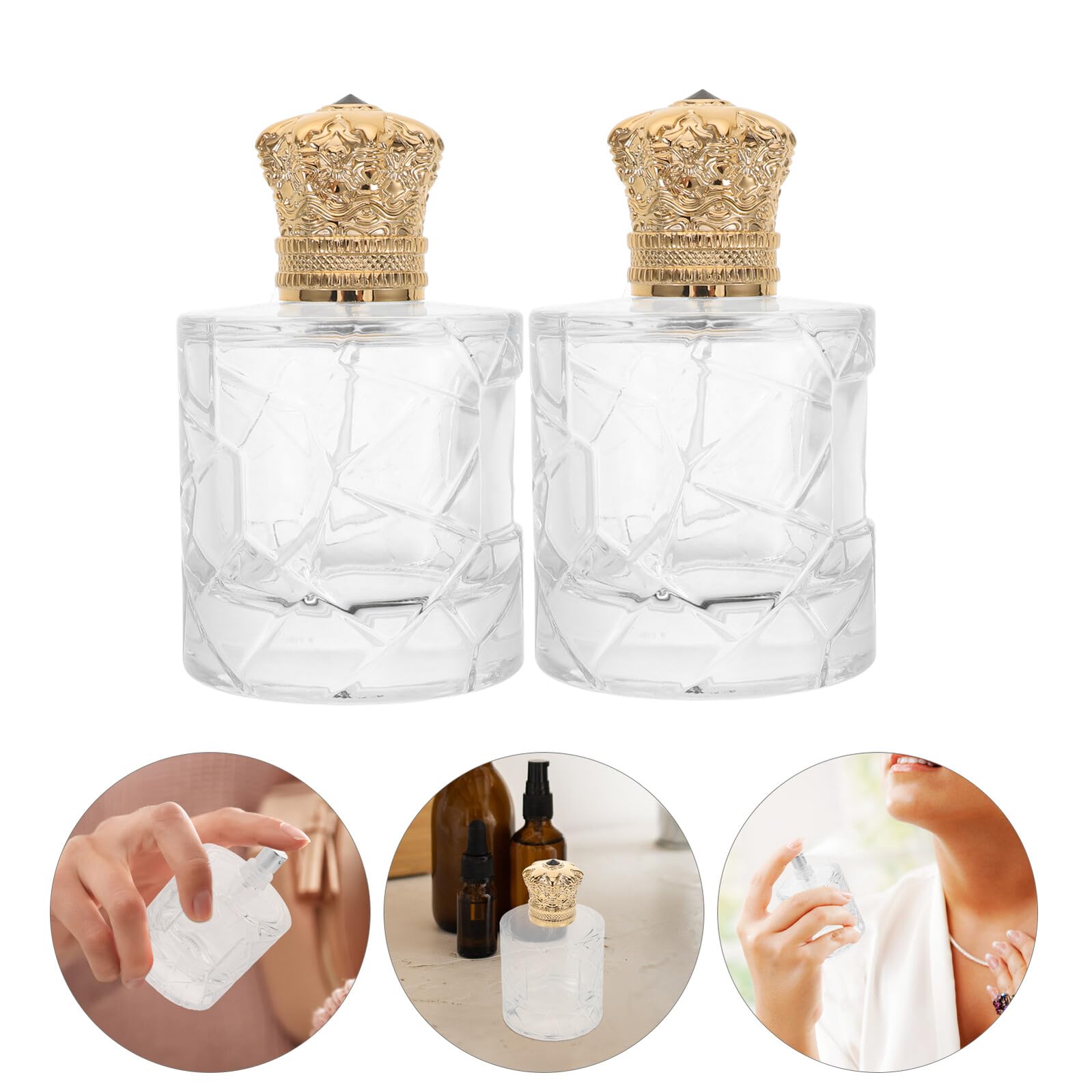 3 Stück-pack Wiederbefüllbare Parfümzerstäuberflasche 100ml aus Glas