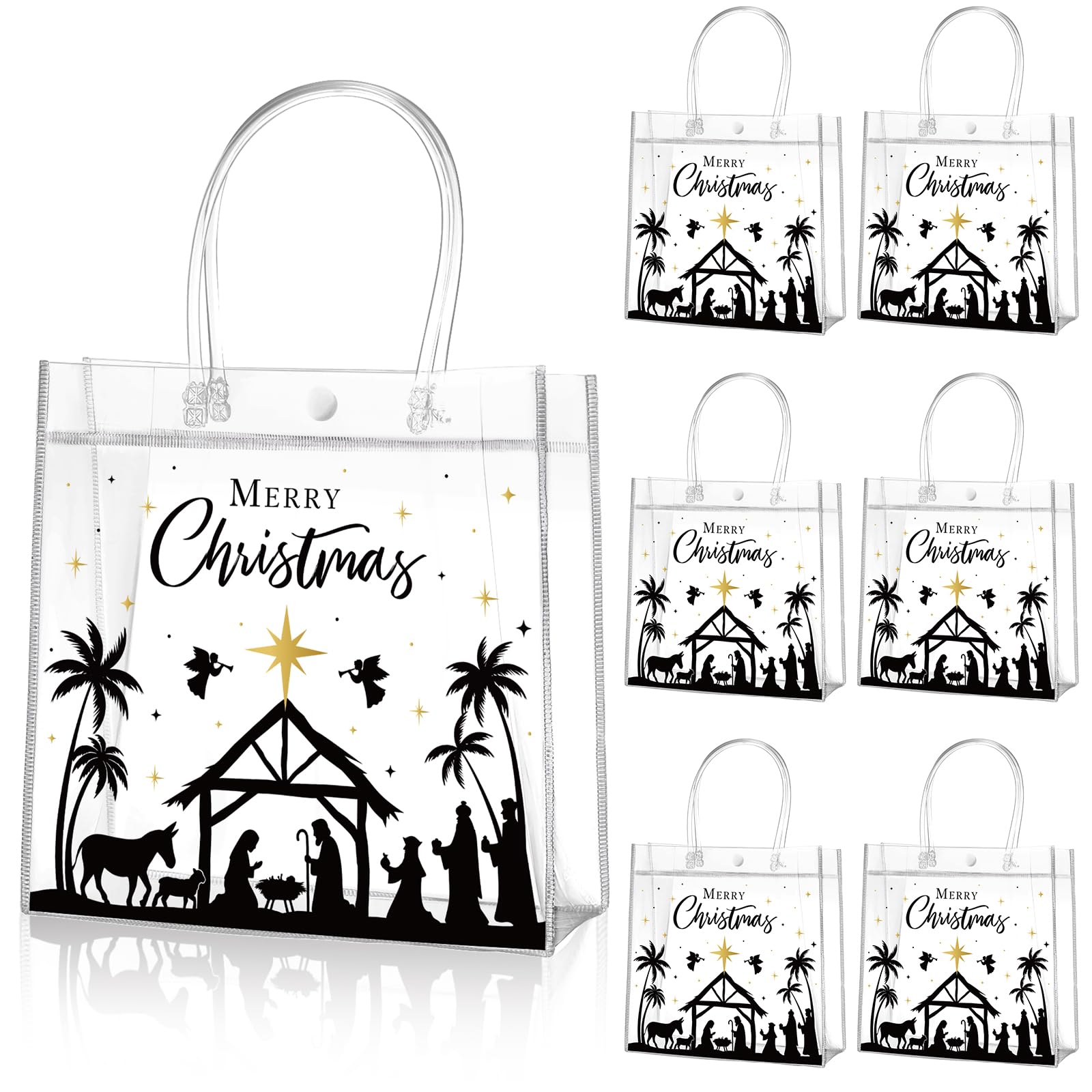 Aliceset 20 Pcs Christmas Jesus Goodie Bags Christmas Nativity Gift Bags