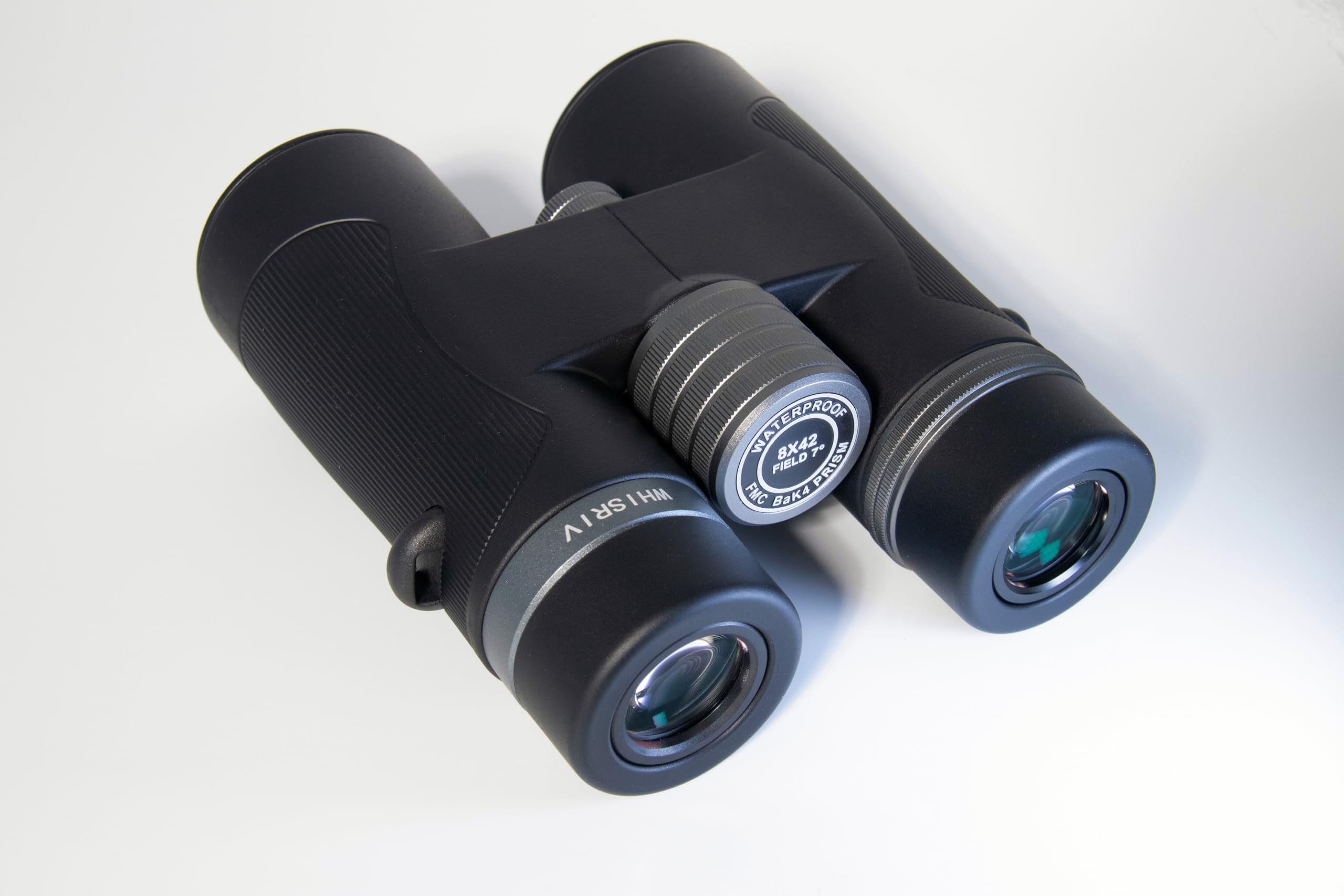WHISRIV 8x42 Binoculars, Ideal for Bird Watching, Hunting, Travel, Bak4, ED Lenses, FMC, 7 Degree FOV, 18mm Eye-Relief, 5.8mm Exit Pupil Diameter,