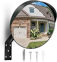 12-Inch Convex Security Corner Mirror (Clear View) - Adjustable Fixing B...