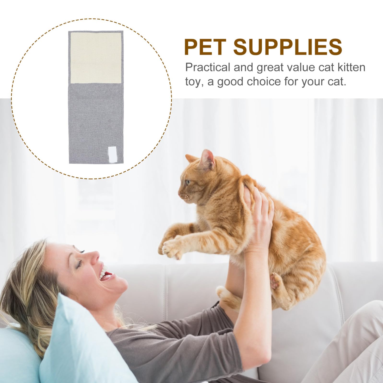 Protector contra Arañazos Funda Antiarañazos para Sofá Garra de Sisal, Divertido y Resistente para Gatos o Tienda para Muebles