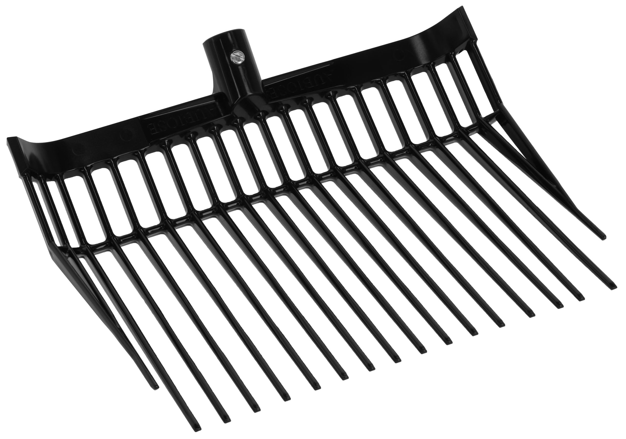 Kerbl Horca para estiércol Aubiose, sin Mango, Negra, de plástico, 40x30cm, púas Laterales elevadas, Robusta