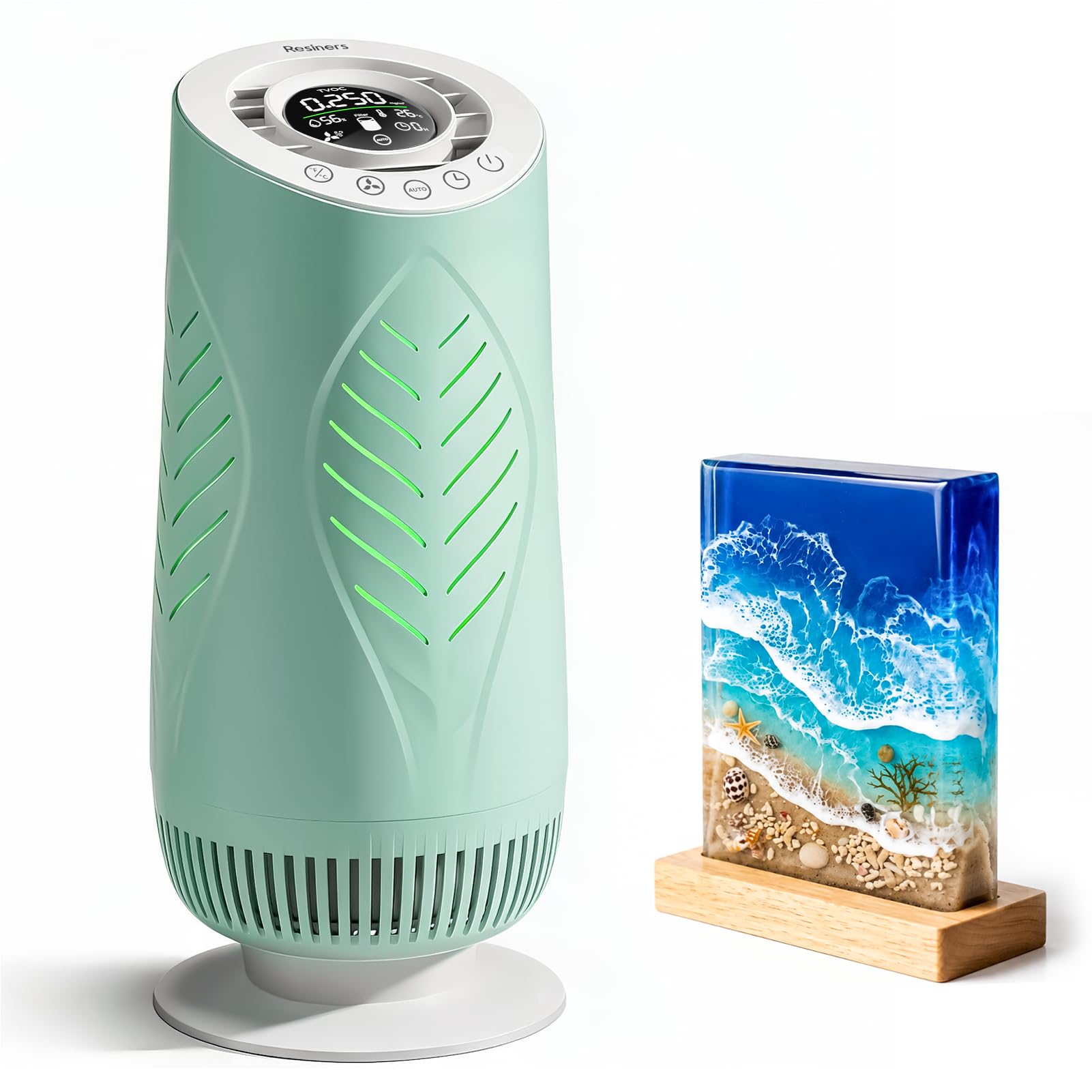 Resiners Purair Air Purifier for Epoxy Resin, Remove 83% TVOC—SGS Certified, HEPA Air Filter Purifier with Air Filtration System for Resin Molding & Casting, Epoxy Resin Tools Accessories Supplies-image-2