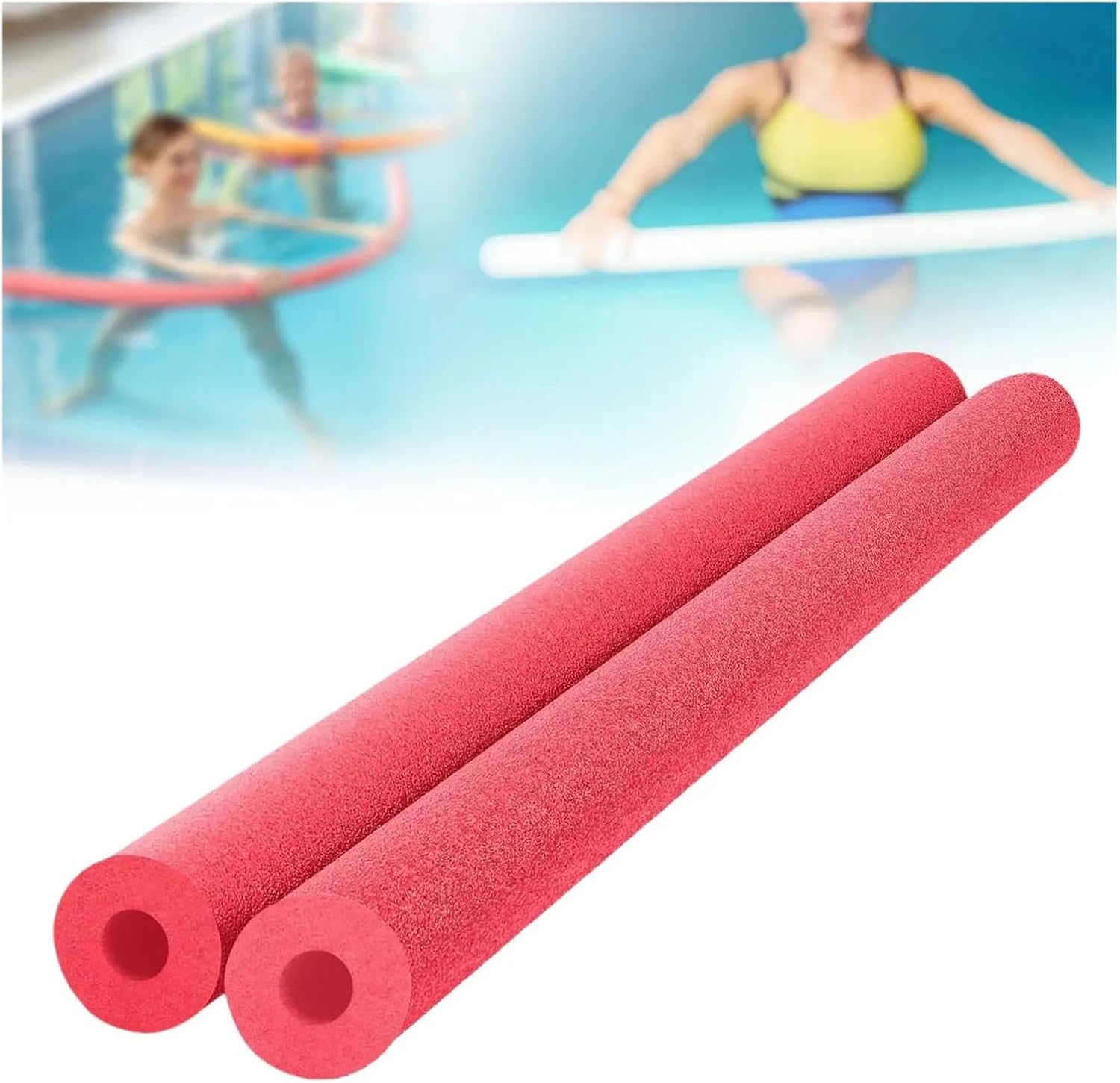 Solid Foam Rod Pool Noodle 2 Pcs Pool Noodles Floating Foam Tubes Versatile Swim Aid Water Buoyancy Float for Outdoor Swimming Accessories and Fun
