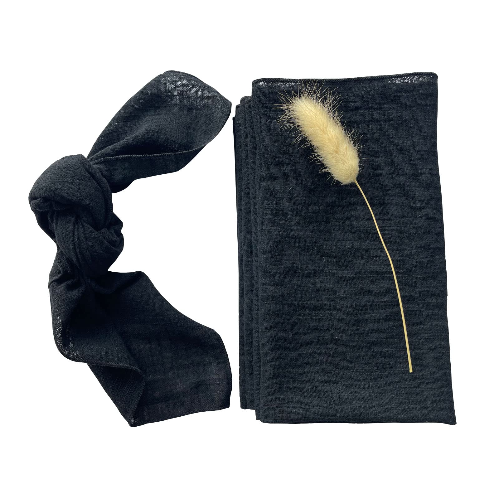 EHLDekol Gauze Cloth Napkins 6 Pack 16x16 Inches 100% Natural Soft Cotton Weddings Decorative Parties Family Everyday Use Bulk Linen Dinner Napkins (