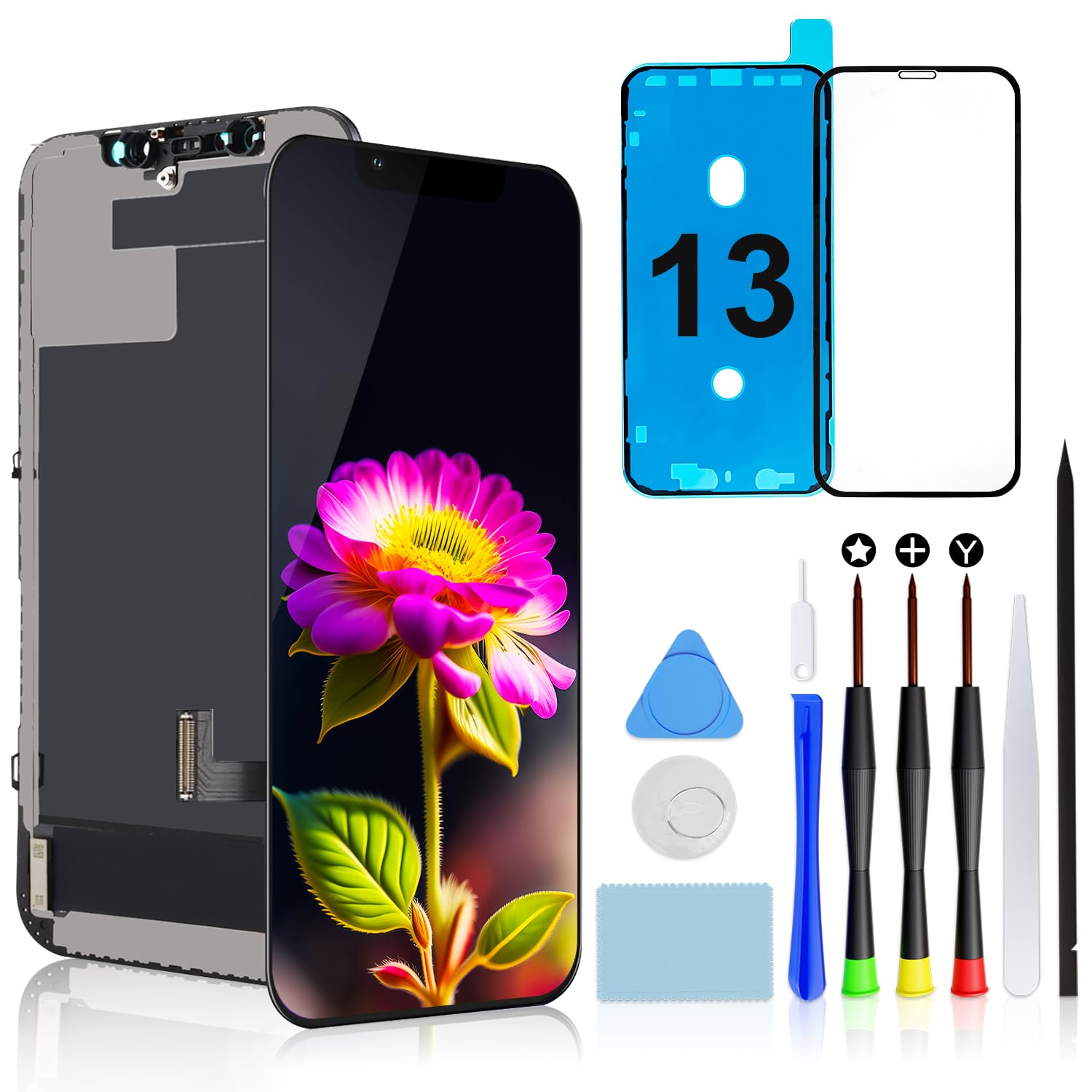 Amazon.co.jp: Brinonac iPhone 13 液晶パネル 画面交換 キット - 6.1