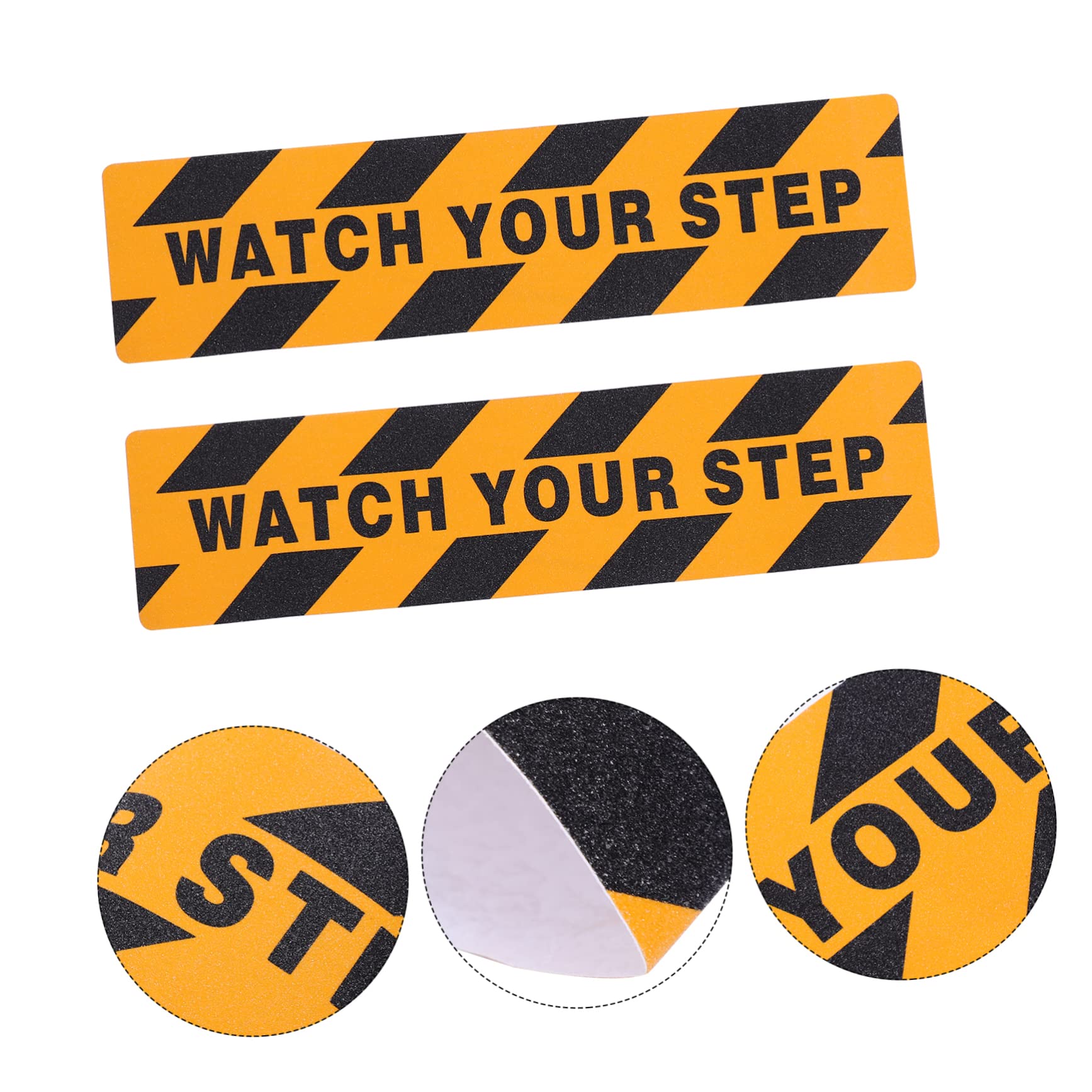Ciieeo 2 Set Nastro Antiscivolo Per Scale E Adesivi Antisdrucciolevoli Per Superfici Lisce Sicurezza Per Famiglia Docce Vasche E Piscine Watch Your Step Design 4 Pezzi*2
