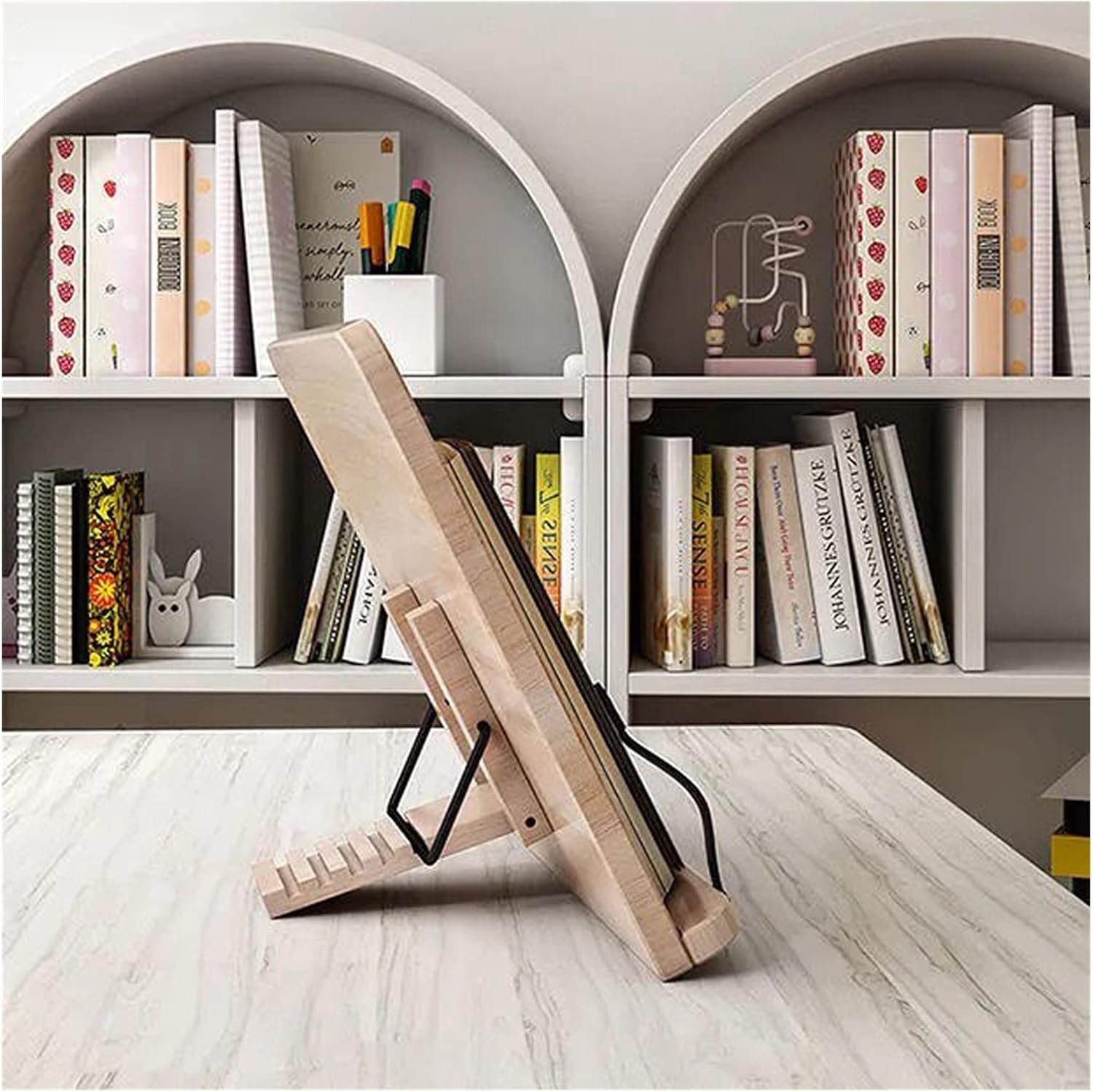 Book Stands and Holders for Reading Desk Book Stand Reading Rest Book Holder Adjustable Cookbook Documents Holder Portable Sturdy Bookstands for Kitchen and Office