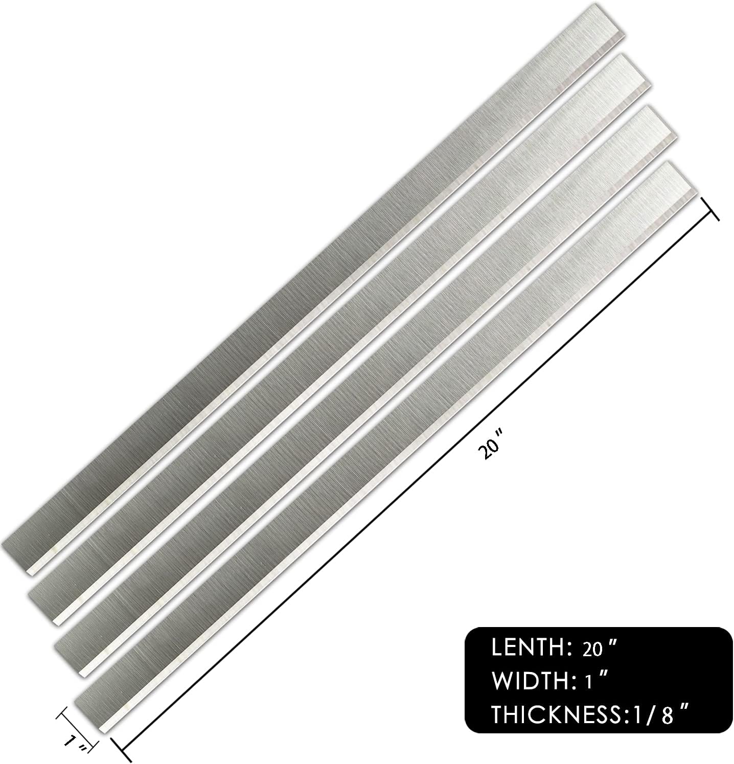 4PC 20 Inches Planer Blades Knives Jointer HSS Replacement for G6702 G0454W 208 209 W163 W7147